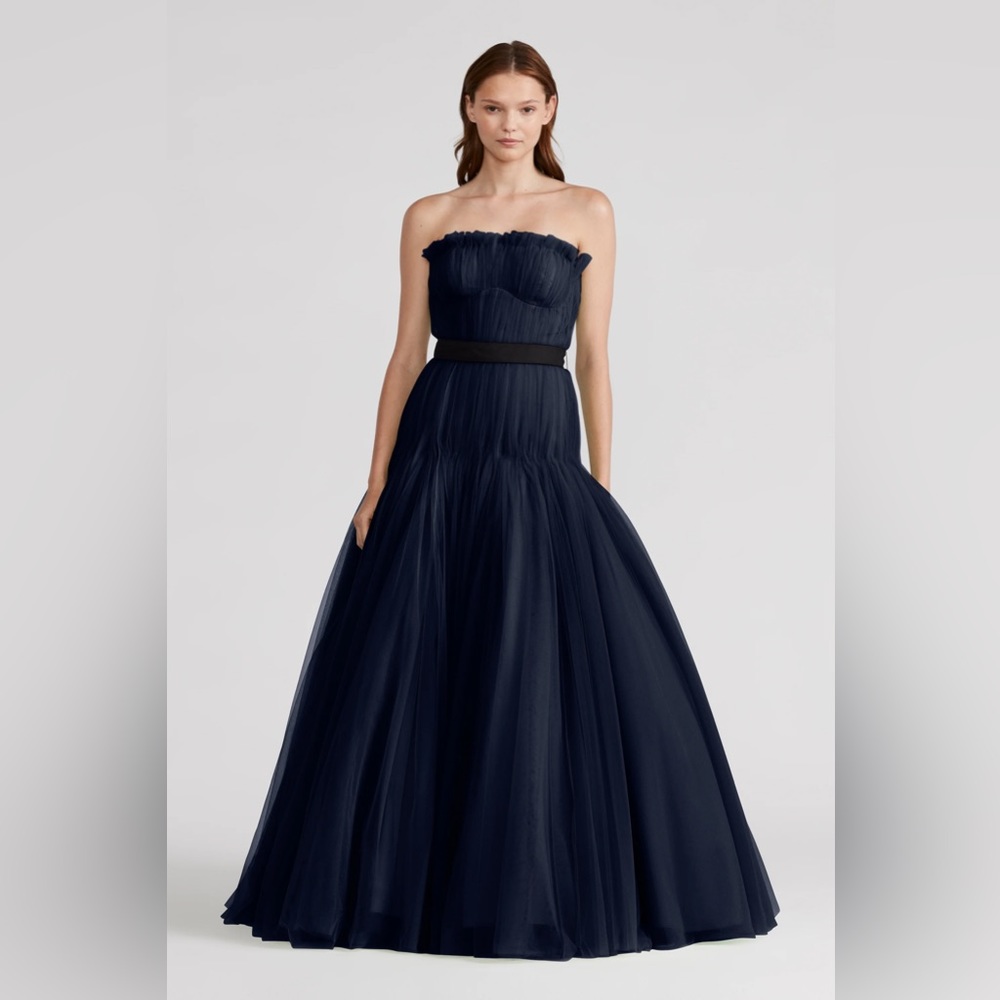 Zac Posen strapless pleated gown